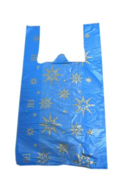 Пакет Майка ПНД Звезды синяя (32+20)х55-18 Тригон 100/2000