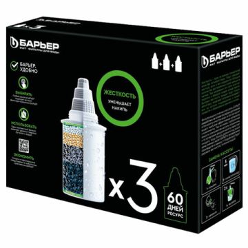 Сменная кассета БАРЬЕР Жесткость для жесткой воды 3шт ресурс 3х350л 1/12