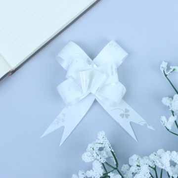 Бант-бабочка 1,8см белый Линии 10/10