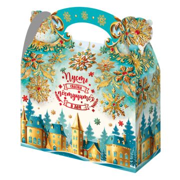НГ Коробка до 1,5кг 220х90х260 Золотая Зима 1/140