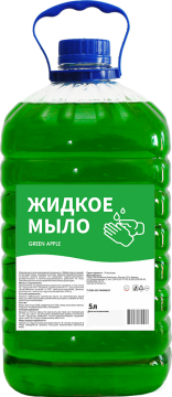 Мыло жидкое 5л ПЭТ Green Apple Италмас 1/4