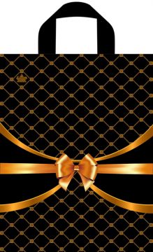 Пакет с петлевой ручкой (28х35)-55 Золотые сети Тико 50/700