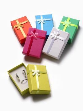 Подарочная коробка Квадрат 5х8х2,5см Неон МИКС 1/6/1440