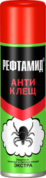 Репеллент аэрозоль от кровососущих насекомых и клещей Рефтамид 150мл Сибиар 1/24