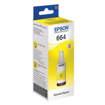 Чернила EPSON 664 (T6644) для СНПЧ Epson L100/L110/L200/L210/L300/L456/L550 желтые 70мл 