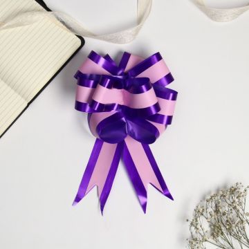 Бант-шар 5см фиолетовый полоса 10/10