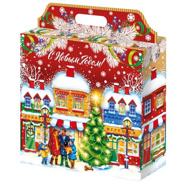 НГ Коробка Коллаж до 4 кг 330х110х330 1/50 