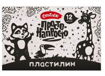 Пластилин 12цв 144г классический ПРОСТО-НАПРОСТО 1/32