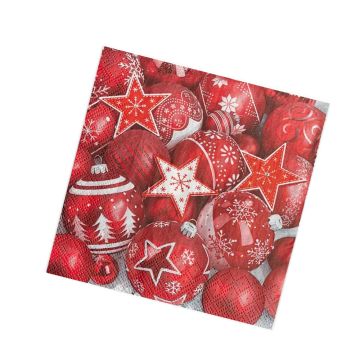 НГ Салфетки (33х33) 3-сл Новогодняя композиция  (20) 1/12