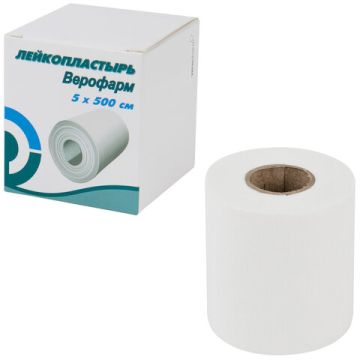 Лейкопластырь рулонный 5х500см тканевая основа ВЕРОФАРМ 1/54 
