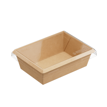 Крышка для контейнера 400мл 100х135мм OneClick прозр плоская 1EA 50/600