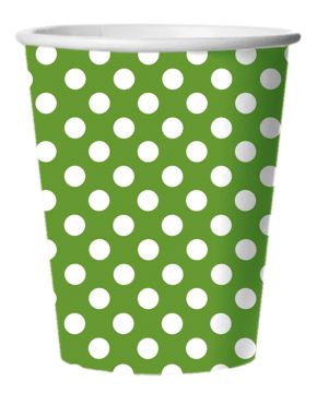 Стакан бумажный 250мл Горох на зелёном (10шт) 1/48 