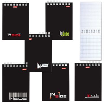 Блокнот 40л А7 75х110мм клетка гребень картон Хатбер Inside стиль 1/120