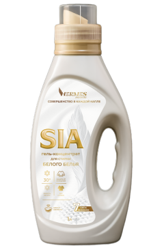 Средство жидкое 1л для стирки белого белья концентрат HOME SIA Hermes Industry 1/6 