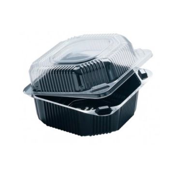 Контейнер с крышкой ПЭТ (110х110хх70) К-11 КР (В) двухцветный UPAX-UNITY 600/600  Контейнер с крышкой ПЭТ (110х110хх70) К-11 КР (В) двухцветный UPAX-UNITY 600/600