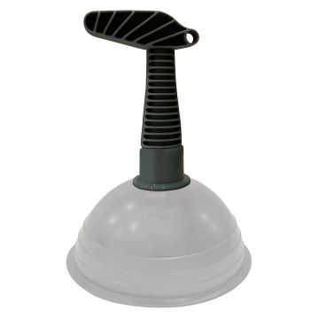 Вантуз для раковин и ванн диаметр 13см высота 17,5см черный Etna серый 1/1