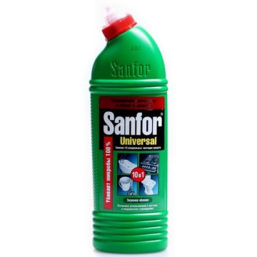 Средство жидкое 750мл чистящее Санфор-гель 10 в 1 Зеленое яблоко 1/15