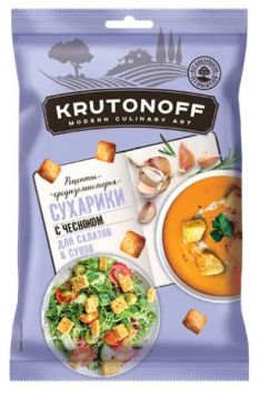 Продукты, Сухарики Крутоноф вкус чеснока для салатов и супов 100 гр 1/28