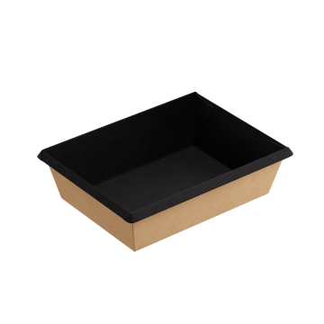 Контейнер салатник 500мл 120х160х45мм OneClick ламин внутри черн 1EA (крышка 457966, 457965) 50/400