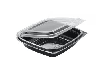 Контейнер с крышкой ПЭТ (138х138х35) СКр-14/14-250 двухцветный UPAX-UNITY 400/400 nelK