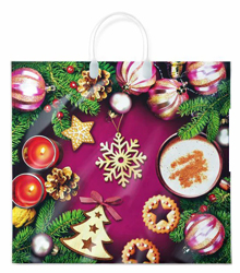 НГ Пакет с пластмассовыми ручками (37х34)-80 Печенье 10/100