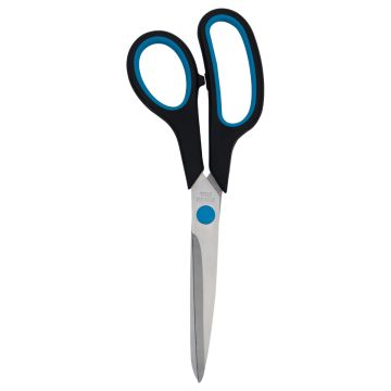 Ножницы 215мм метал черно-синие вставки ПВХ чехол OfficeSpace 1/12 