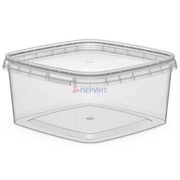 Банка 0,6л d-131 квадрат б/кр прозрачная Перинт 400/200 