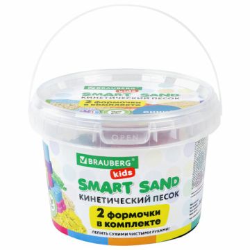 Песок для лепки кинетический 01цв 500г синий 2 формочки BRAUBERG KIDS 1/12