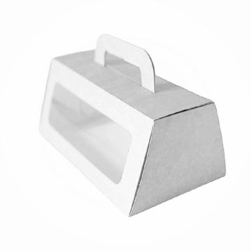 Коробка для рулета с ручкой 250х150х110мм белая 25/25