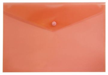 Папка-конверт с кнопкой А4 красная 0,18мм Россия 1/10/160