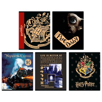 Тетрадь 48л А5 клетка Гарри Поттер тиснение 5 дизайнов Centrum 1/10/80