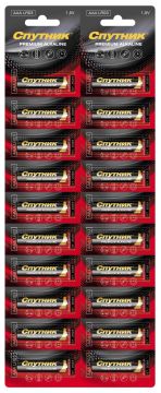 Элемент питания Спутник АА Premium Alkaline LR6/20В на картоне по 20 шт 20/240
