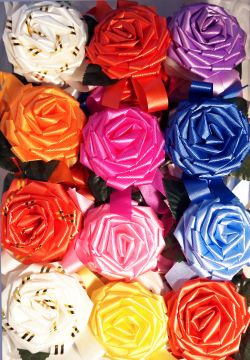 Бант-роза 6см большая 1/36