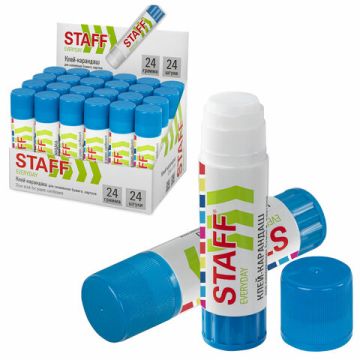Клей-карандаш 24г STAFF EVERYDAY 1/24/648
