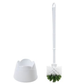 Ерш для унитаза ЛЮБАША, с подставкой, пластик,  белый