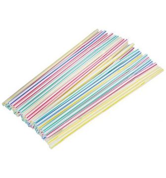 Трубочки для коктейля 210х5 с гофрой полоса (100шт) 1/120