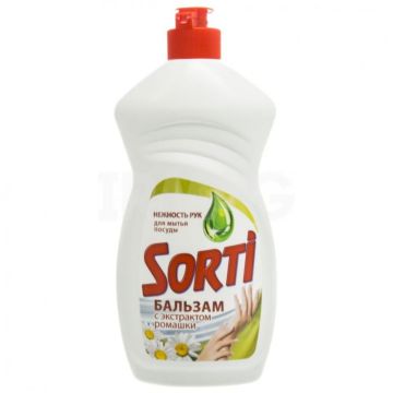 Средство жидкое для мытья посуды 450мл SORTI (Сорти) Бальзам с экстрактом ромашки 1/20