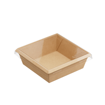 Крышка для контейнера 550мл 130х130мм OneClick прозр плоская 1EA 50/400