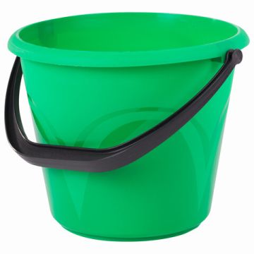 Ведро 6л без крышки пластик пищ с глянцевым узором мерное зеленое LAIMA 1/25 