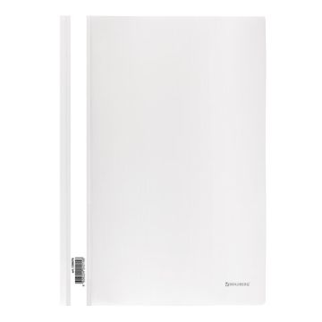 Папка скоросшиватель с прозр верхн лист BRAUBERG А4 белый 1/25