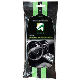 Салфетки влажные для ухода за интерьером автомобиля (30шт) Грасс GRASS 1/16
