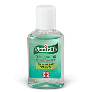 Средство дезинфицирующее кожный антисептик гель 50мл SANITELLE Алоэ 1/30