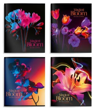 Тетрадь 48л А5 клетка мелованный картон Магическое цветение Schoolformat 4/96