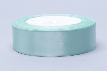 Лента атласная 25мм 25м пастельно-зеленая 1/1