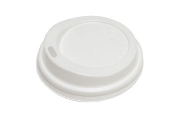 Крышка для бумажных стаканов d 80 мм с открытым питейником белая Атлас 100/1000