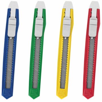 Нож канцелярский STAFF Basic Economy 9мм, фиксатор