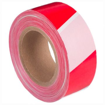 Сигнальная лента бел-красн (50х200) СТАНДАРТ основа полиэтилен 1/36 