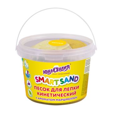 Песок для лепки кинетический 01цв 500г желтый 2 формочки ЮНЛАНДИЯ 1/12