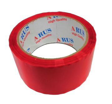 Клейкая лента цветная (48х66) красная ARUS (АРУС)  6/36