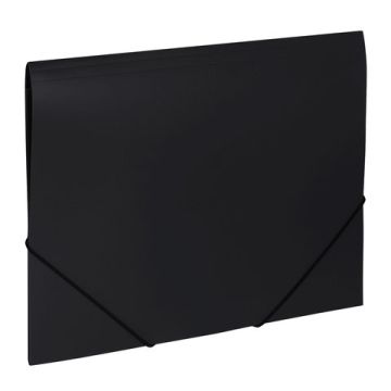 Папка на резинке BRAUBERG Office до 300 л черная